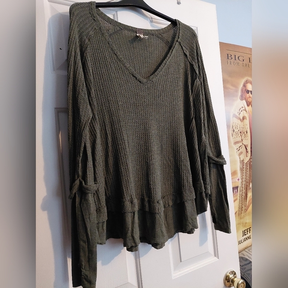 Free People Laguna Waffle Thermal XS Oversized - Picture 5 of 8
